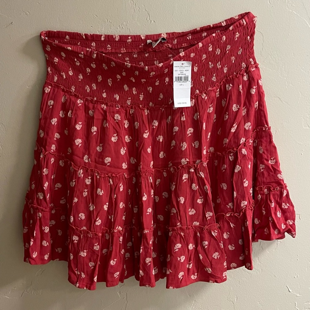 American eagle red mini skirt:)